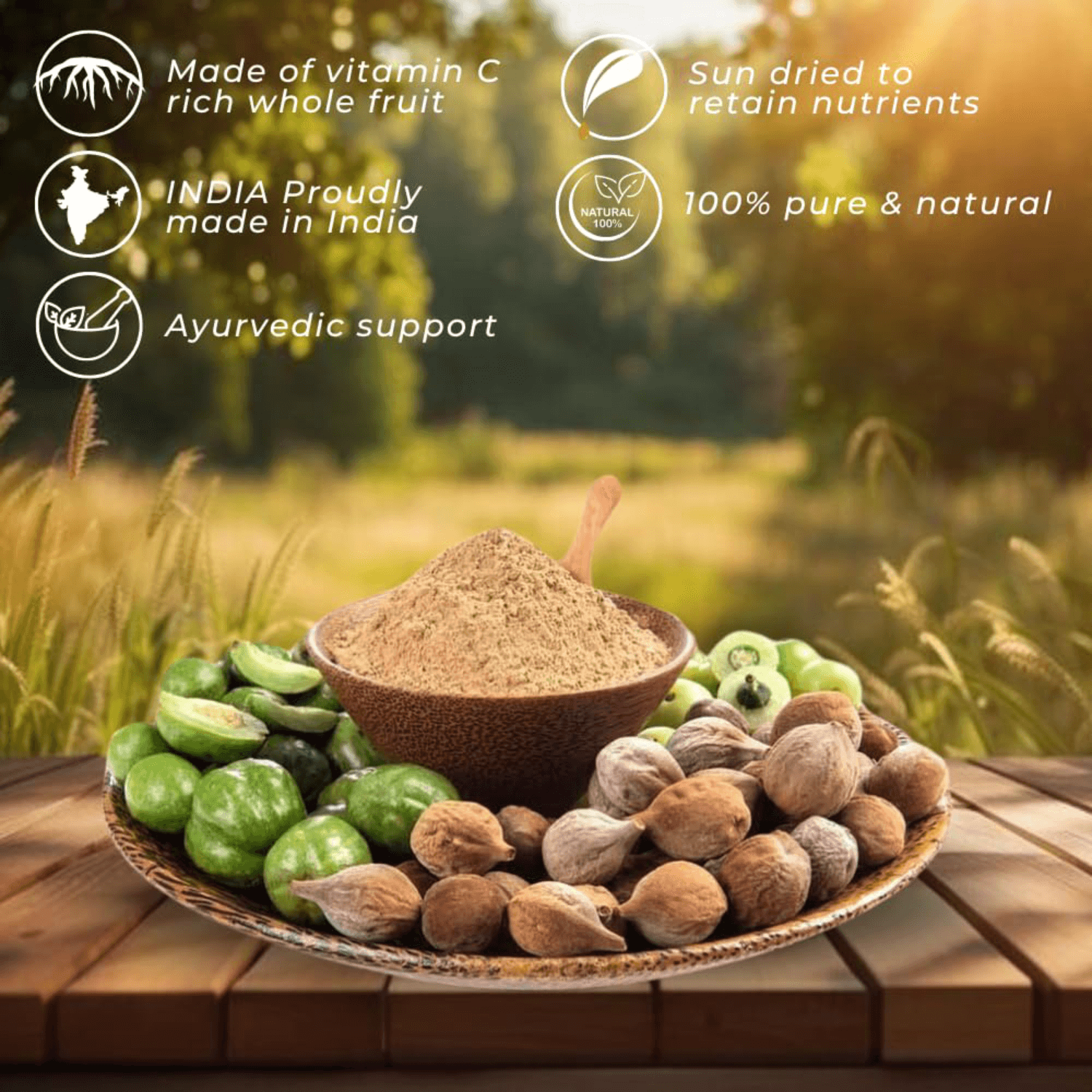 Vedahillz Triphala Powder for Daily Wellness and Digestion Support Made from Premium Triphala